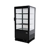 Saro Refrigerated Display Square, 78 L, from 0°C to 12°C, Countertop, Ventilated, Black