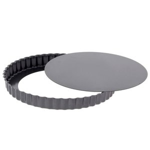 de BUYER Round fluted tart mould loose base, ? 28 cm DE BUYER