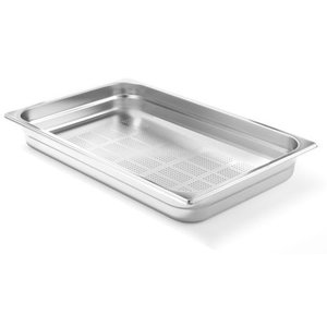 Hendi Stainless Steel Gastronorm Container 1/1 65 mm, Perforated