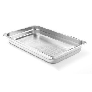 Hendi Stainless Steel Gastronorm Container 1/1 20 mm, Perforated Hendi Stainless Steel Gastronorm Container 1/1 20 mm, Perforated