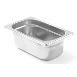 Hendi Stainless Steel Gastronorm Container 1/4 100 mm