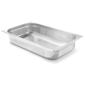 Hendi Pojemnik GN 1/1 100 mm ze stali nierdzewnej, perforowany Hendi Pojemnik GN 1/1 100 mm ze stali nierdzewnej, perforowany