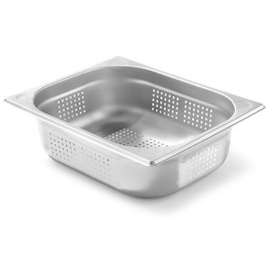 Hendi Pojemnik GN 1/2 100 mm ze stali nierdzewnej, perforowany Hendi Pojemnik GN 1/2 100 mm ze stali nierdzewnej, perforowany