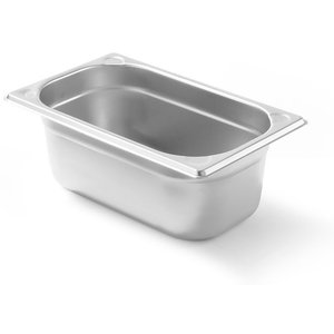 Hendi Stainless Steel Gastronorm Container 1/4 100 mm