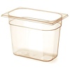Hendi Grilamid Gastronorm Container 1/4 100 mm, Transparent-Yellow High Temperature Resistant