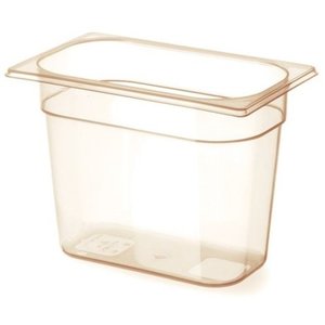 Hendi Grilamid Gastronorm Container 1/4 100 mm, Transparent-Yellow High Temperature Resistant Hendi Grilamid Gastronorm Container 1/4 100 mm, Transparent-Yellow High Temperature Resistant