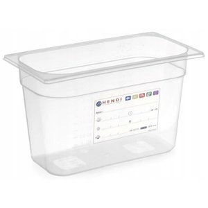 Hendi Polypropylene Gastronorm Container 1/3 100 mm, Transparent Hendi Polypropylene Gastronorm Container 1/3 100 mm, Transparent