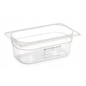 Hendi Polypropylene Gastronorm Container 1/4 100 mm, Transparent Hendi Polypropylene Gastronorm Container 1/4 100 mm, Transparent