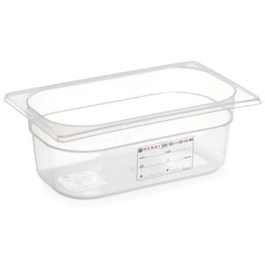 Hendi Polypropylene Gastronorm Container 1/4 150 mm, Transparent
