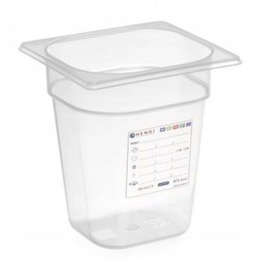 Hendi Polypropylene Gastronorm Container 1/6 100 mm, Transparent Hendi Polypropylene Gastronorm Container 1/6 100 mm, Transparent