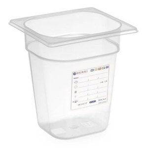 Hendi Polypropylene Gastronorm Container 1/6 200 mm, Transparent Hendi Polypropylene Gastronorm Container 1/6 200 mm, Transparent