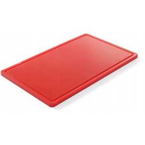 Hendi Polyethylene Cutting board HACCP GN 1/1 Red with Cutout Hendi Polyethylene Cutting board HACCP GN 1/1 Red with Cutout