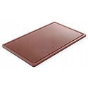 Hendi Polyethylene Cutting board HACCP GN 1/1 Brown with Cutout