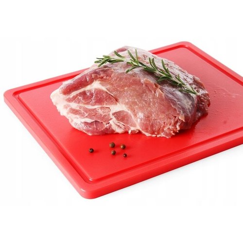 Hendi Deska do krojenia HACCP z polietylenu GN 1/2 czerwona z wycięciem Hendi Deska do krojenia HACCP z polietylenu GN 1/2 czerwona z wycięciem