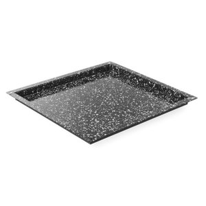 Hendi Enamelled Steel Gastronorm Container 2/3 20 mm, Black, Convectomat