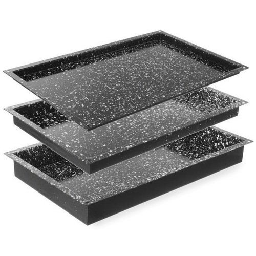 Hendi Pojemnik GN 1/1 40 mm ze stali emaliowanej czarny, konwektomat