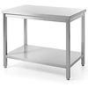 XXLselect Central working table with a shelf - bolted, with dimensions 1800x600x850 mm