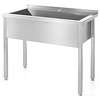 XXLselect Table with a single-chamber pool - welded, dimensions 1000x600x (H) 850 mm