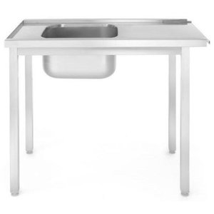 XXLselect Loading table for dishwashers with a sink, right - bolted, dimensions 1000x600x (H) 850 mm XXLselect Loading table for dishwashers with a sink, right - bolted, dimensions 1000x600x (H) 850 mm