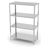 XXLselect Warehouse rack 4 full shelves  - bolted, with dimensions 1000x400x(H)1800 mm XXLselect Warehouse rack 4 full shelves  - bolted, with dimensions 1000x400x(H)1800 mm