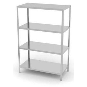 XXLselect Warehouse rack 4 full shelves  - bolted, with dimensions 1000x400x(H)1800 mm