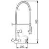 XXLselect Single Hole Deck Mounted Pre-Rinse Faucet with Spout, Water Connection Thread 3/8''