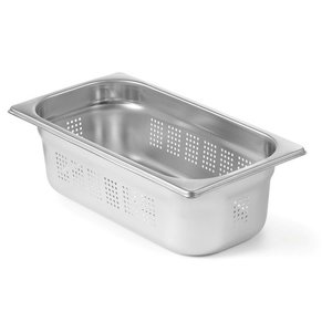 Hendi Pojemnik GN 1/3 100 mm ze stali nierdzewnej, perforowany Hendi Pojemnik GN 1/3 100 mm ze stali nierdzewnej, perforowany