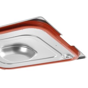 Hendi Stainless Steel Gastronorm Lid 1/4 with Seal and Place for Handles