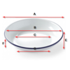 Hendi Deep Enameled Plate, Ø200 mm