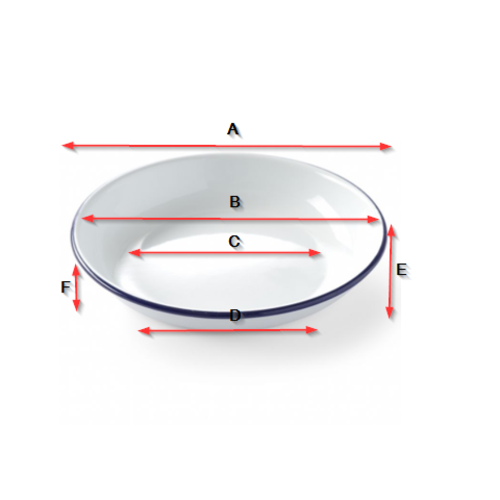 Hendi Talerz emaliowany, głęboki, Ø220 mm