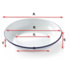 Hendi Deep Enameled Plate, Ø240 mm