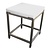RedFox Butcher block made of polyethylene 700x700x850 mm on a stainless steel base