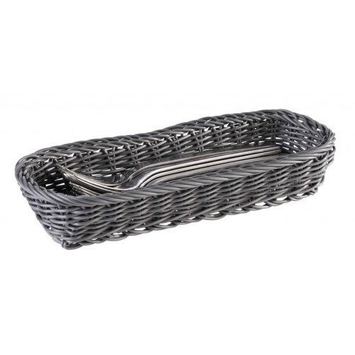 APS Koszyk | pojemnik na sztućce prostokątny | 270x100mm | antracytowy