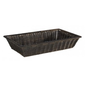 APS Kosz GN 1/1 brązowo-czarny | 53 x 32,5 cm, h: 10 cm APS Kosz GN 1/1 brązowo-czarny | 53 x 32,5 cm, h: 10 cm