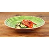 APS Talerz z melaminy, płytki, Ø405 mm, La Vida, imitujący terakotę, zielony APS Talerz z melaminy, płytki, Ø405 mm, La Vida, imitujący terakotę, zielony