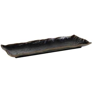 APS Taca z melaminy | czarno-brązowa | 39 x 16 cm, H: 3 cm APS Taca z melaminy | czarno-brązowa | 39 x 16 cm, H: 3 cm