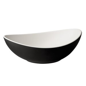 APS Misa owalna z melaminy | biała/czarna | 24 x 17,5 cm, H: 7,5 cm APS Misa owalna z melaminy | biała/czarna | 24 x 17,5 cm, H: 7,5 cm