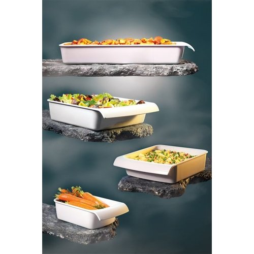 APS Miska prostokątna z melaminy | biała | 32,5 x 26,5 cm, H: 7,5 cm APS Miska prostokątna z melaminy | biała | 32,5 x 26,5 cm, H: 7,5 cm