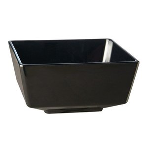 APS Miska kwadratowa z melaminy | czarna | 19 x 19 cm, H: 9,5 cm