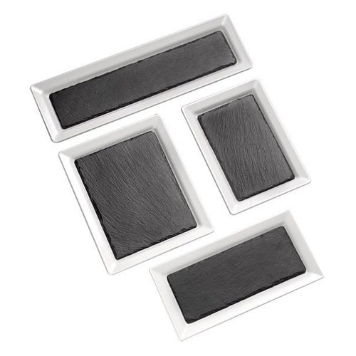 APS Półmisek prostokątny z melaminy | biały | 53x16,2 cm, h: 3 cm APS Półmisek prostokątny z melaminy | biały | 53x16,2 cm, h: 3 cm