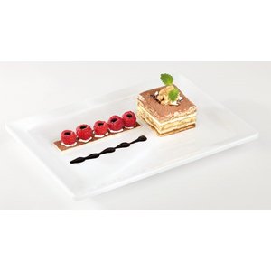 APS Półmisek prostokątny z melaminy | biały | 53 x 18 cm, h: 3 cm