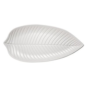APS Półmisek z melaminy w kształcie liścia | biały | 45 x 24, h: 3 cm APS Półmisek z melaminy w kształcie liścia | biały | 45 x 24, h: 3 cm