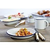 APS Deep Enameled Plate, Ø220 mm, 350 ml, White-Blue