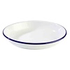 APS Deep Enameled Plate, Ø240 mm, 350 ml, White-Blue APS Deep Enameled Plate, Ø240 mm, 350 ml, White-Blue