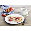 APS Shallow Enameled Plate, Ø240 mm, 350 ml, White-Blue