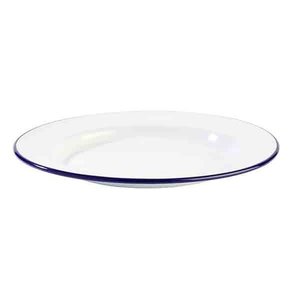 APS Shallow Enameled Plate, Ø260 mm, 350 ml, White-Blue APS Shallow Enameled Plate, Ø260 mm, 350 ml, White-Blue