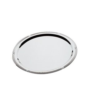 APS Stainless Steel Round Serving Tray Ø 480 mm with Rim APS Stainless Steel Round Serving Tray Ø 480 mm with Rim