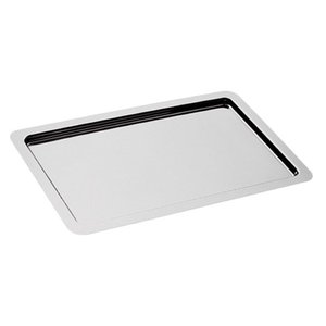 APS Stainless Steel Rectangular Serving Tray GN 1/1 with Rim APS Stainless Steel Rectangular Serving Tray GN 1/1 with Rim