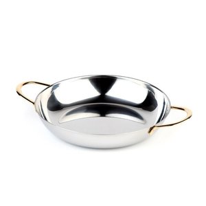 APS Półmisek okrągły z uchwytami w kolorze złota | Ø28 cm, h: 4 cm APS Półmisek okrągły z uchwytami w kolorze złota | Ø28 cm, h: 4 cm