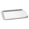 APS Chrome-plated Rectangular Serving Tray GN 1/1 with Decorative Rim Silver APS Chrome-plated Rectangular Serving Tray GN 1/1 with Decorative Rim Silver